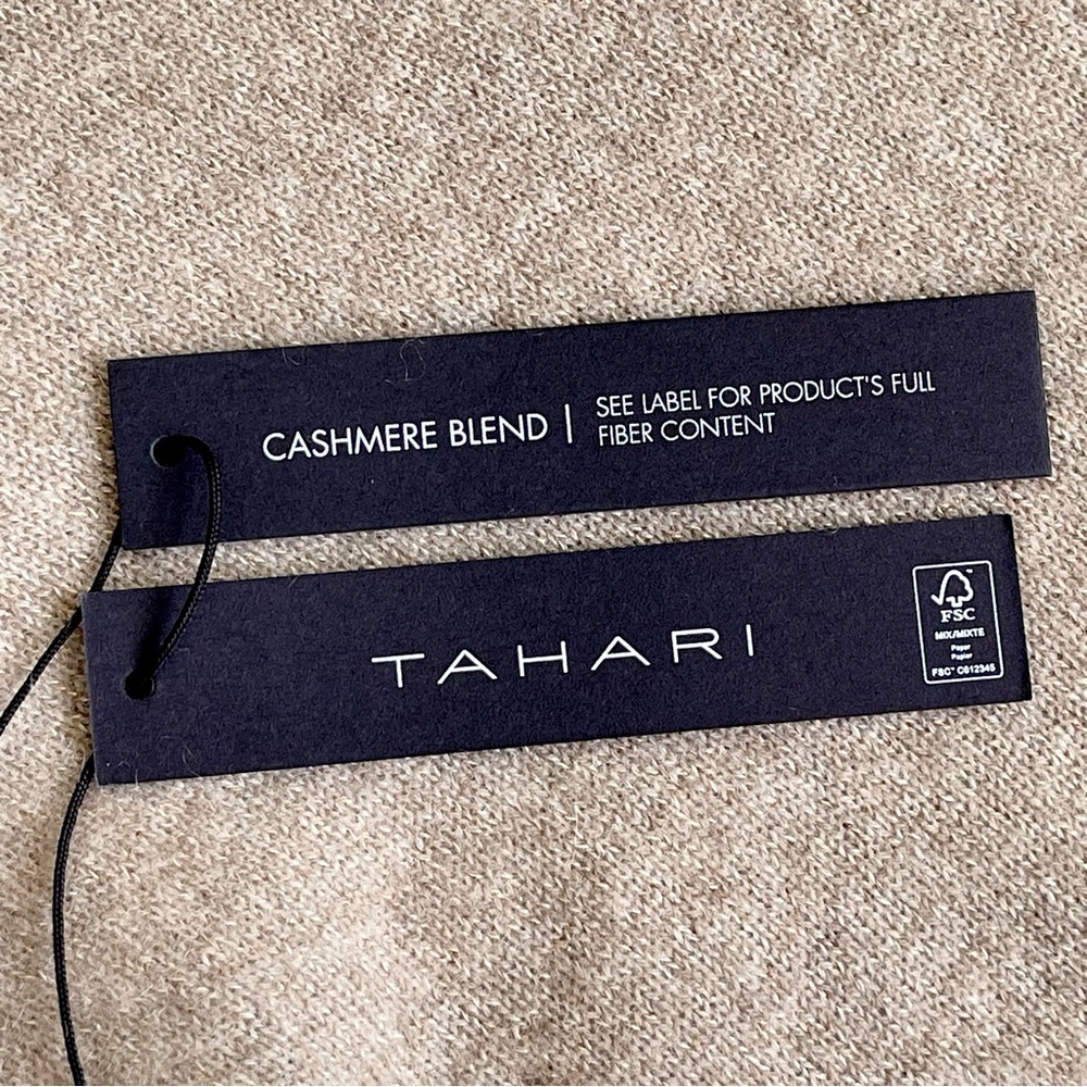 TAHARI Cashmere Sweater Sparkle Long Dolman Sleeve Crew Neck Stretch Pullover - Picture 11 of 14
